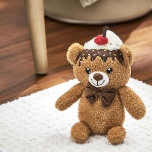Vibrant Life Valentine's Day Sundae Bear Plush Dog Toy,